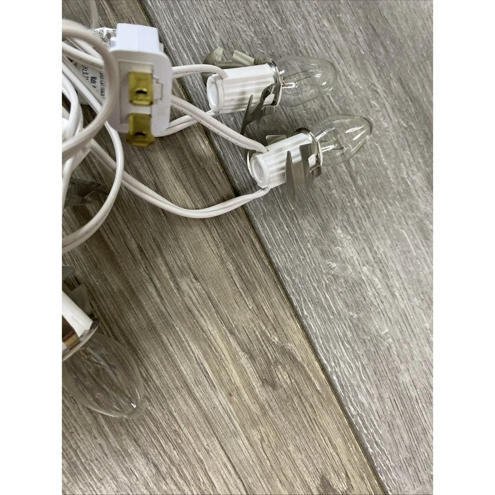 Ting Shen 6 Light String Replacement Cord White OS Excellent C7 Village Clips‎